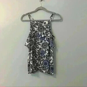 Loft Floral Spaghetti Strap Blouse Size S Small